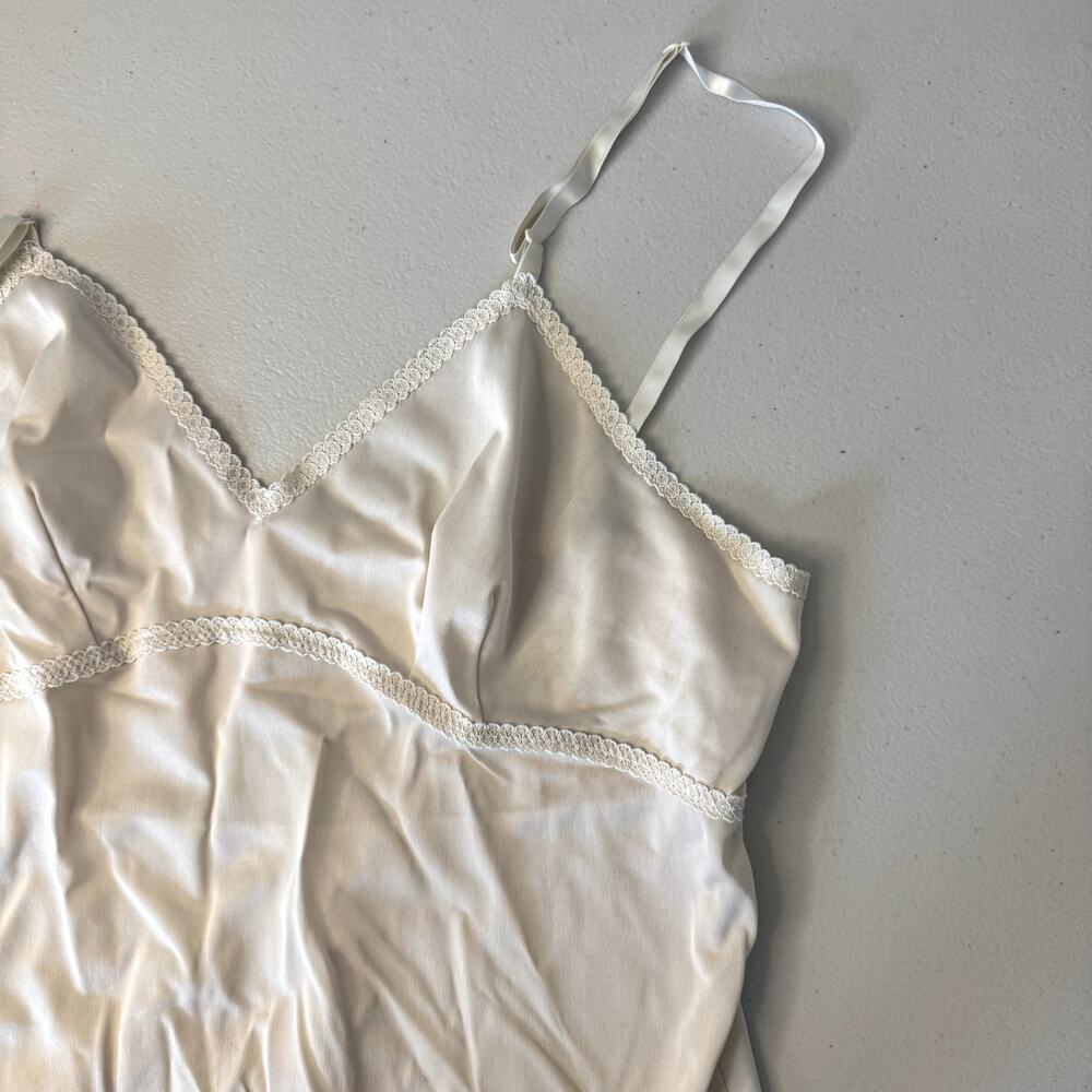 VTG Lorraine Ivory Slip Dress Women's Size 36 Tall - Picture 3 of 6
